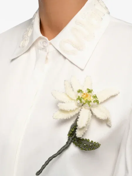 Cămașă Anouki cu model floral alb