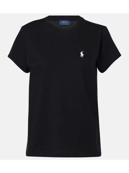 Tricou Polo Ralph Lauren din jerseu negru