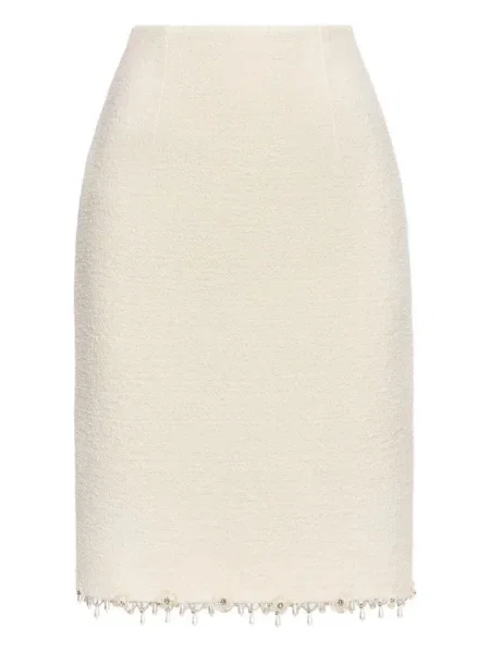 Fustă midi Oscar De La Renta cu franjuri până la genunchi