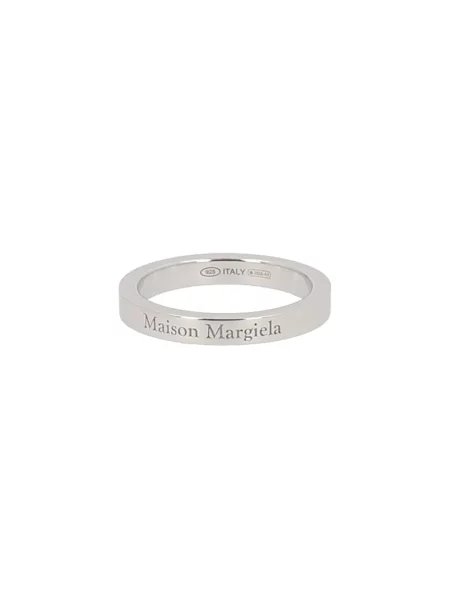Pierścionek Maison Margiela z logo szary