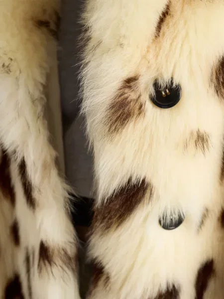 Palton Prada cu imagine cu model leopard