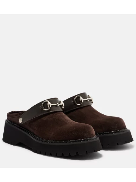 Cokle Gucci iz semiša rjava