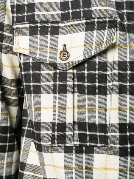 Cămașă Ih Nom Uh Nit în carouri de flanelă alb