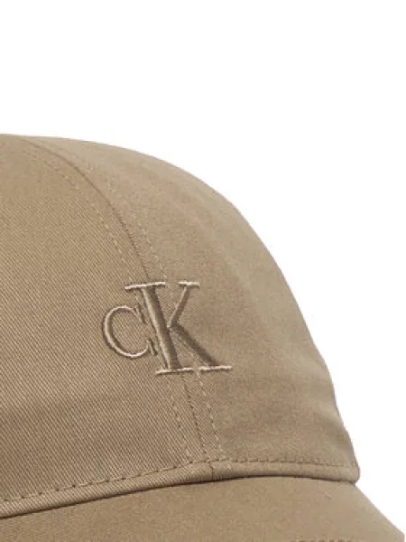 Šiltovka Calvin Klein s výšivkou hnedá
