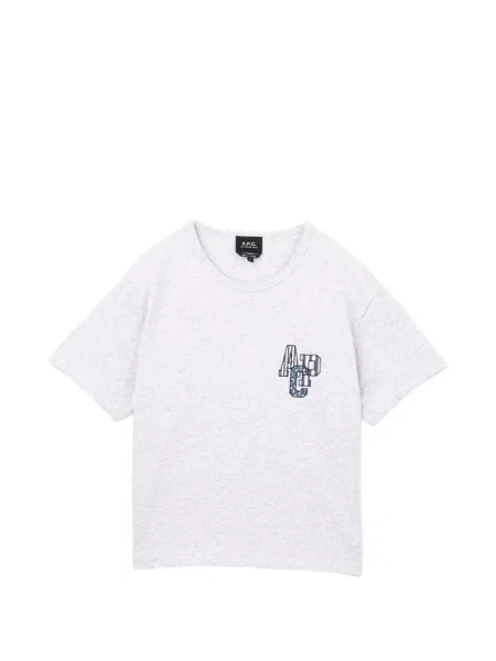 Tricou A.p.c. cu broderie gri