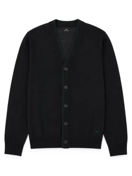 Cardigan Ps Paul Smith de lână negru