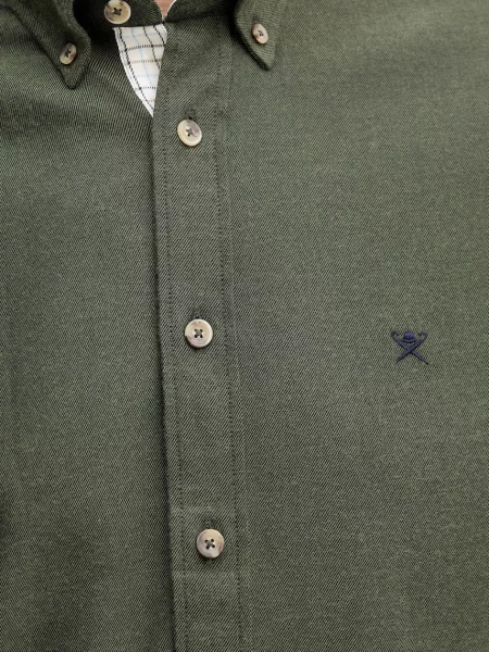 Ошейниковый рубашка Hackett London зеленая