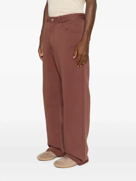 Siuvinėtos kelnės Mm6 Maison Margiela ruda