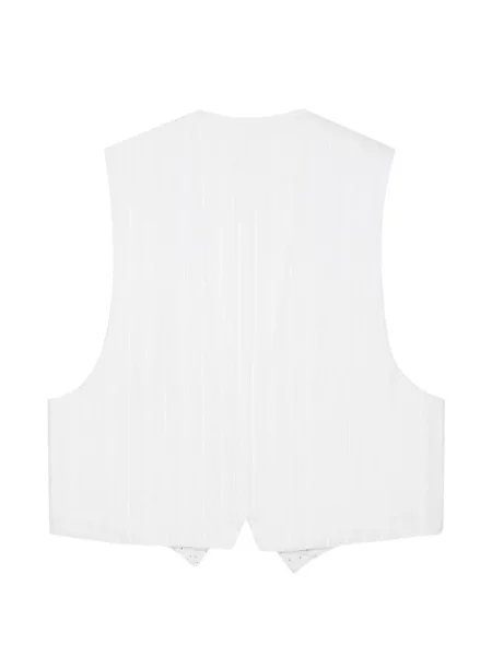Vestă Maison Hotel cu broderie alb