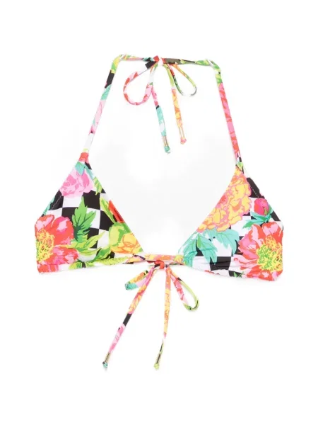Top Moschino cu model floral cu imagine roz