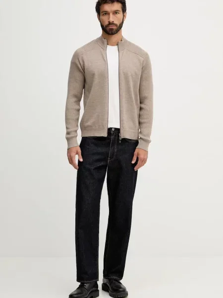 Armani Exchange tricou pentru bărbați din bej