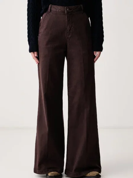 United Colors of Benetton wide leg džíny hnědé