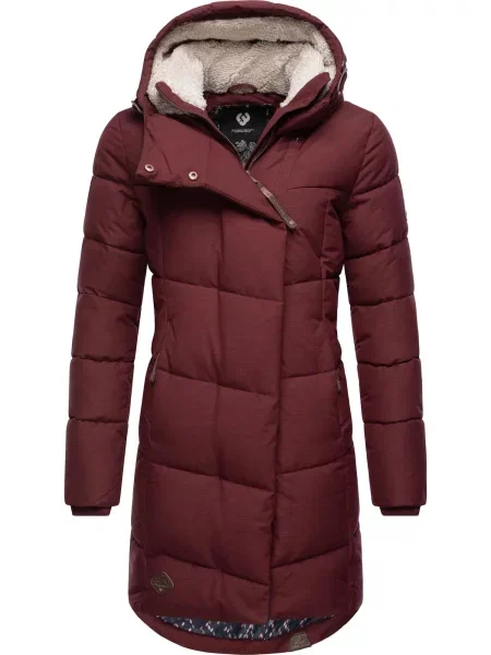 Ragwear Palton de iarnă Pavla vin roșu