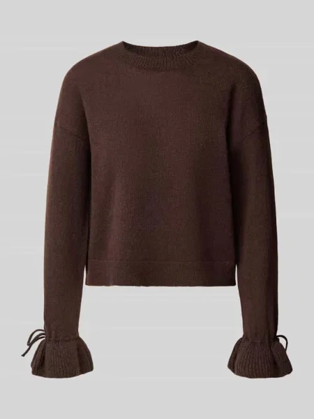 Sweter z marszczonymi rękawami Pieces