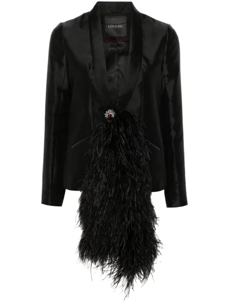 Sacou Loulou cu pene negru