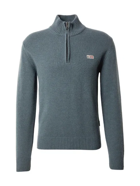 NAPAPIJRI Svetr DIDIER petrolejová / brusinková bílá