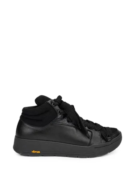 Sneakerși Yohji Yamamoto cu șireturi din piele negru