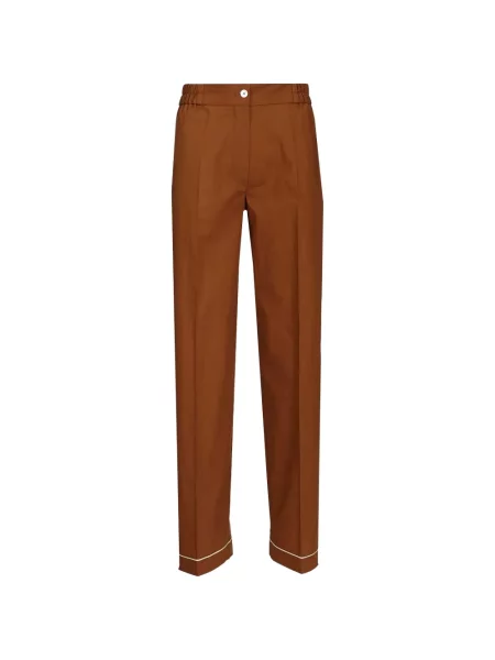 Панталон Forte_forte поплин кафяво