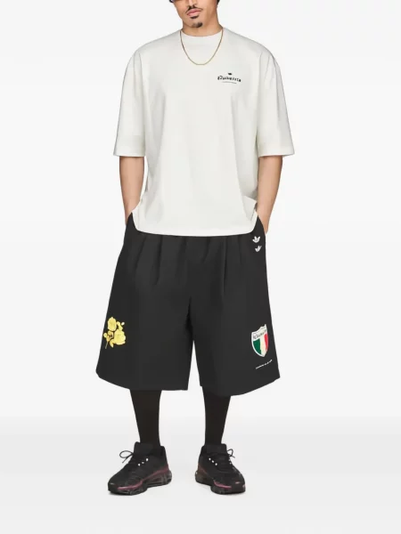 Trčanje vesta Adidas s printom bez rukava crna