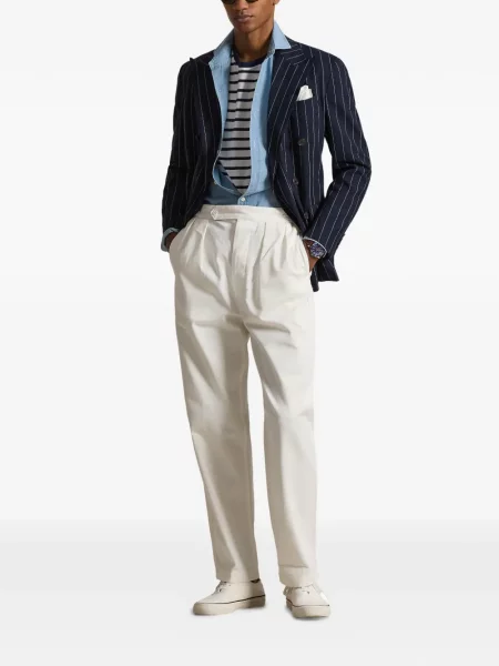 Ριγέ δερμάτινος κάλτσες Polo Ralph Lauren με κορδόνι μαύρο