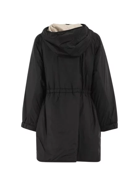 Parka Weekend Max Mara s kapuljačom crna