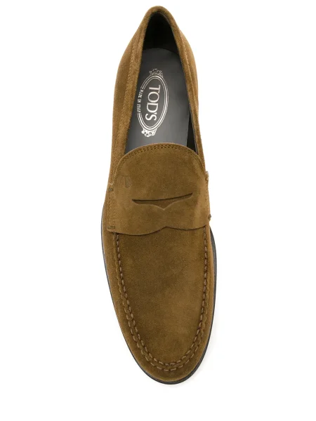 Pantofi loafer Tod's din piele de căprioară maro