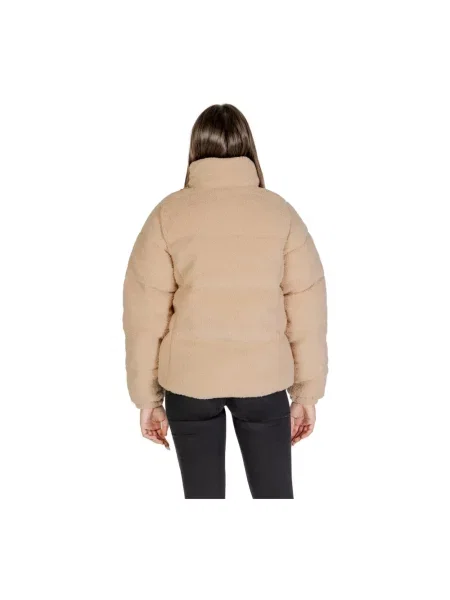 Columbia kurtka Puffect Sherpa zimowa oversize beżowy