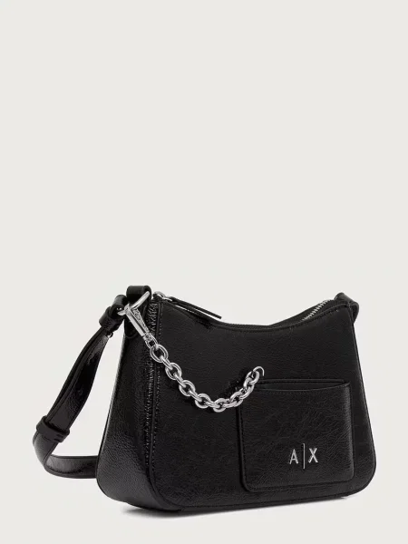 Geanta hobo Armani Exchange din piele negru