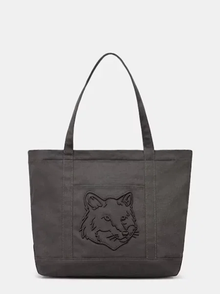 Maison Kitsuné τσάντα Fox Head πράσινο