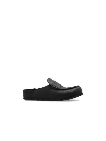 Klapki Birkenstock skórzane czarne