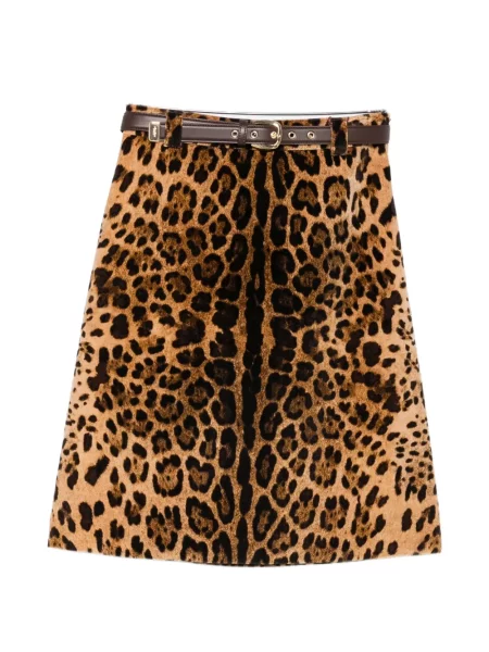Fustă Max Mara cu imagine cu model leopard