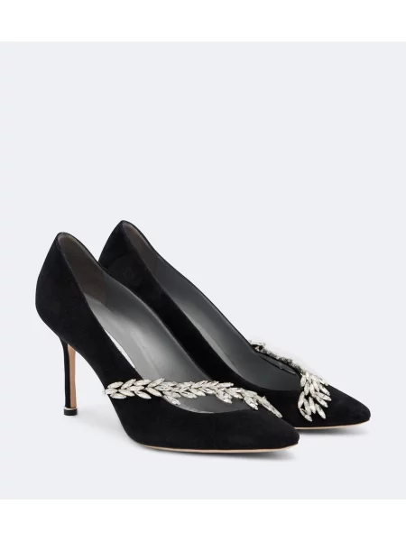 Pantofi cu toc Balenciaga din piele de căprioară negru