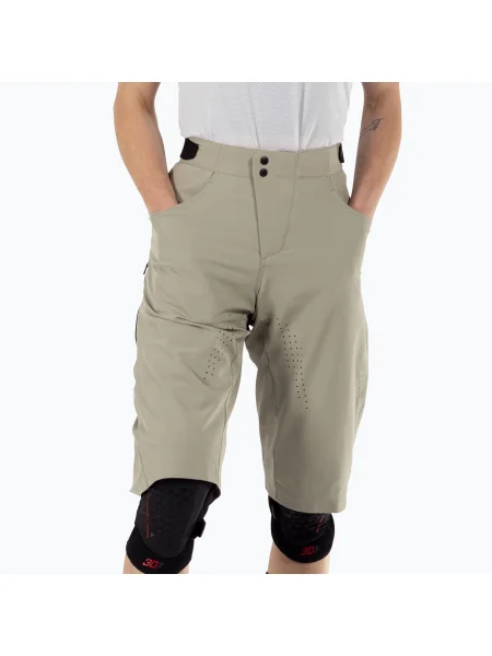 Pantaloni scurți de ciclism pentru femei Leatt MTB Trail W crem