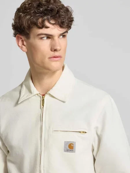 Kurtka z Detal z logo Model Detroit' Carhartt Wip beżowa