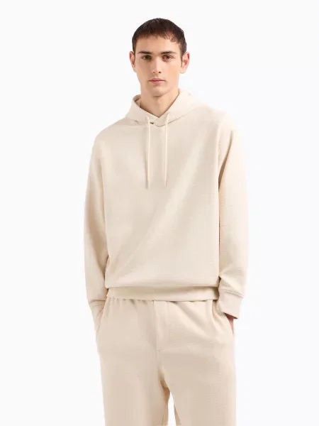 Худи Emporio Armani из лиоцела бежевое