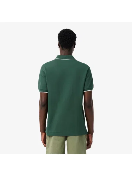 Lacoste Koszulka Polo O Klasycznym Kroju Z Akcentem Na Kieszeni zielony