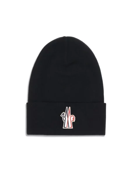 Czapka Moncler wełniana czarna