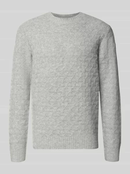 Sweter z dzianiny o kroju regular fit z dodatkiem wełny model ‘BLASIMON’ Jack & Jones Premium