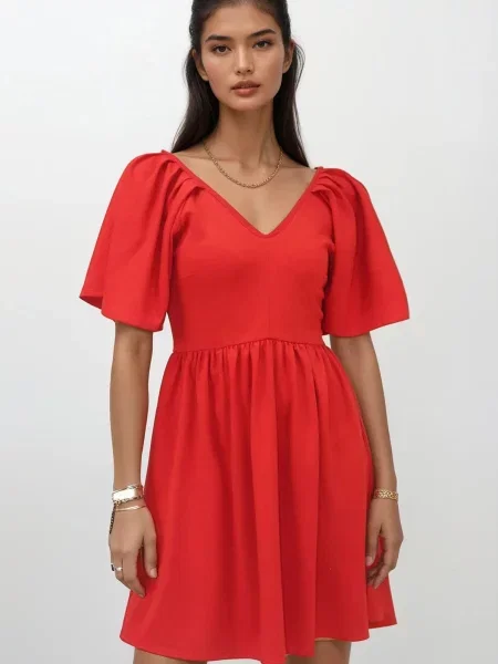 Trend Alaçatı Stili Rochie roșu