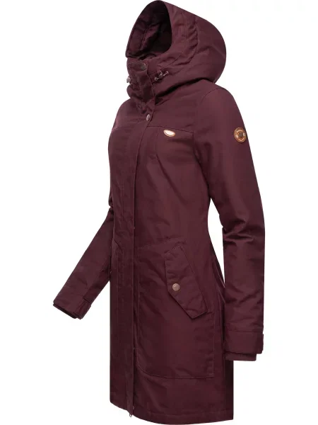 Ragwear Palton funcțională Jannisa bordeaux roșu