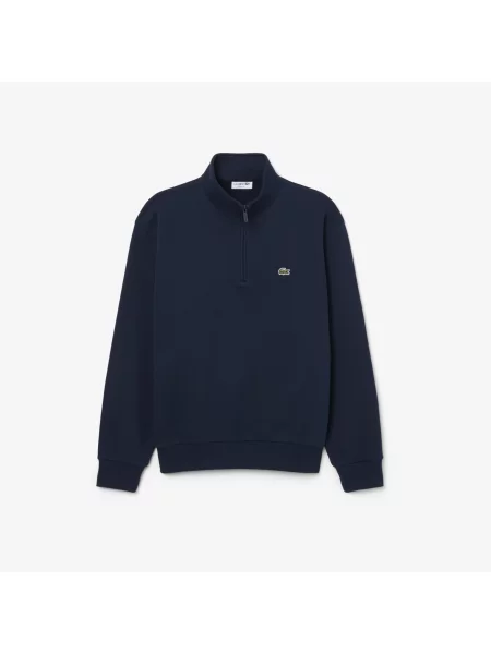 Lacoste Bluza Z Kołnierzem Na Z Dresówki granatowa