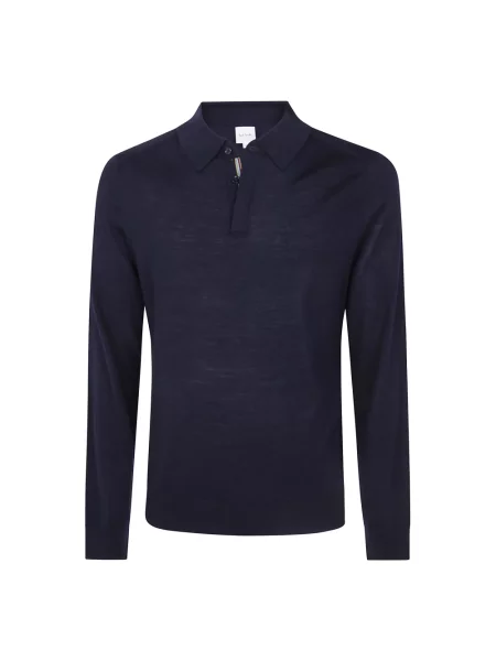 Sweter Paul Smith wełniany z długim rękawem niebieski