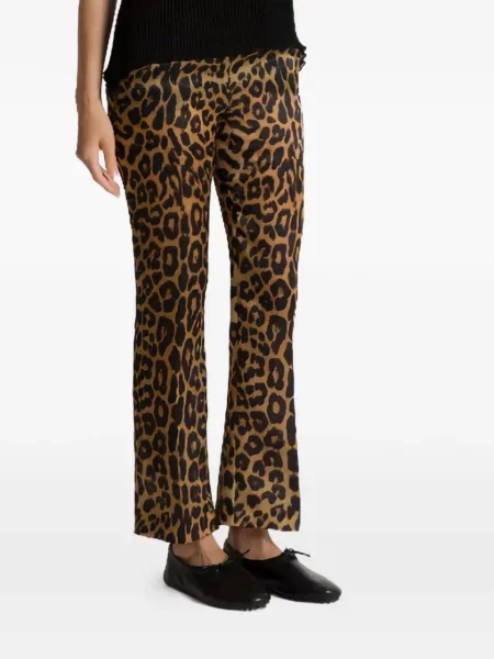 Pantaloni Alberta Ferretti cu imagine cu model leopard maro