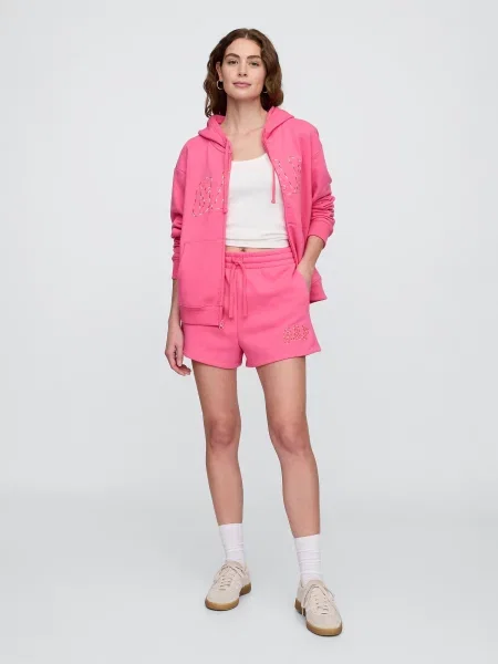 Spodenki sportowe Gap z autografem różowe