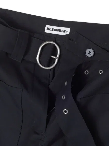 Cu centură pantaloni Jil Sander negru