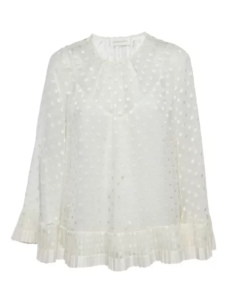Top Zimmermann plisat alb