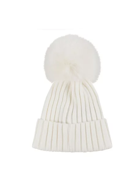 Czapka Moncler wełniana biała