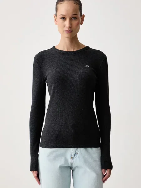 Tricou cu mânecă lungă Lacoste gri