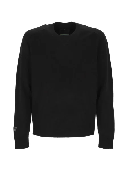 Hanorac crewneck Macron cu decolteu rotund negru