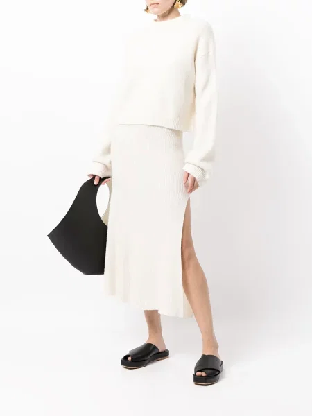 Kašmírový zkrácený svetr Cashmere In Love bílý